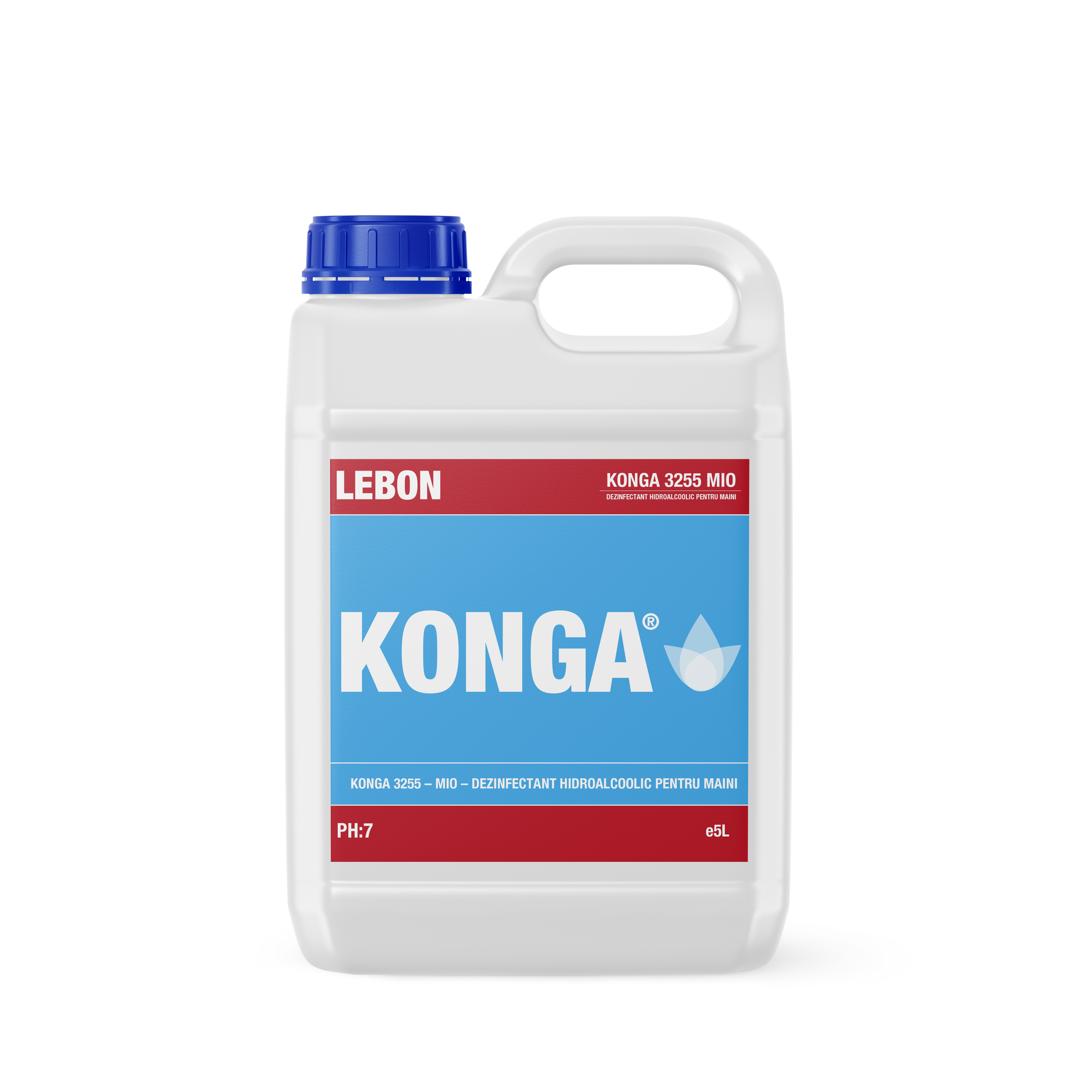 Dezinfectant hidroalcoolic pentru maini uz sanitar Konga Mio 5L – Avizat MS Konga